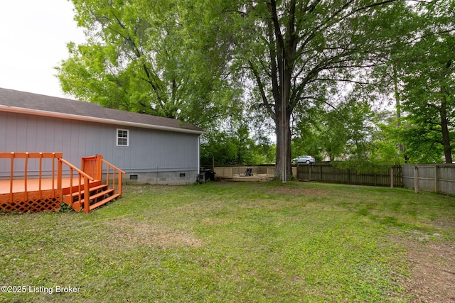 4308 Fence Pl, Louisville, KY 40241 - view of yard featuring a wooden deck