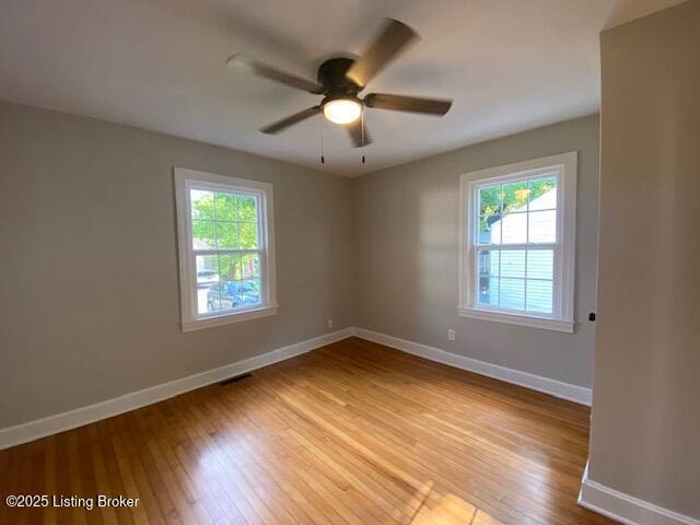 820 Johnson St, Bardstown, KY 40004 - spare room with plenty of natural light, baseboards, and hardwood / wood-style flooring