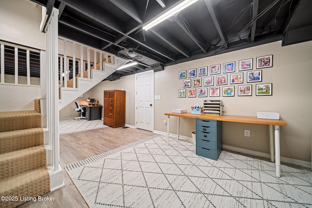 1883 Allgeier Ct, Louisville, KY 40213 - office area featuring light wood-style floors and baseboards