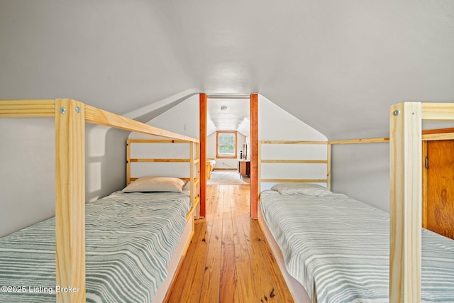 1883 Allgeier Ct, Louisville, KY 40213 - bedroom featuring lofted ceiling and hardwood / wood-style floors