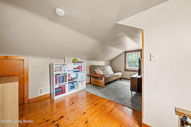 1883 Allgeier Ct, Louisville, KY 40213 - bedroom featuring wood-type flooring, vaulted ceiling, and baseboards
