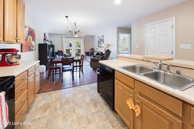 321 Lagrange Villa Dr, La Grange, KY 40031 - kitchen with dishwasher, a sink, range with electric stovetop, and light countertops