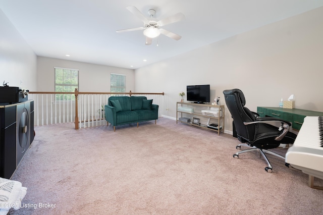321 Lagrange Villa Dr, La Grange, KY 40031 - carpeted office featuring a ceiling fan