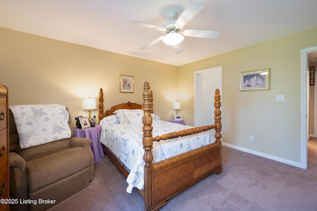 321 Lagrange Villa Dr, La Grange, KY 40031 - carpeted bedroom with baseboards and a ceiling fan