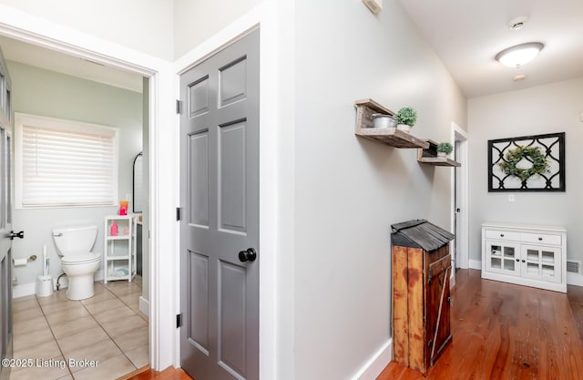 151 Pleasant Railway, Taylorsville, KY 40071 - hall with baseboards and wood finished floors