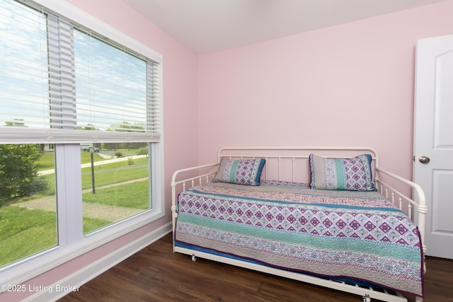 4701 Lost Valley Dr, Crestwood, KY 40014 - bedroom featuring dark wood-type flooring and baseboards