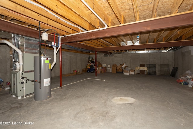 4701 Lost Valley Dr, Crestwood, KY 40014 - unfinished below grade area featuring electric water heater and heating unit