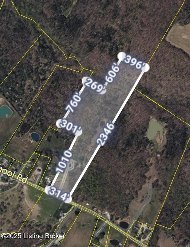 1250 Arnold School Rd, Webster, KY 40176 - aerial view of property's location