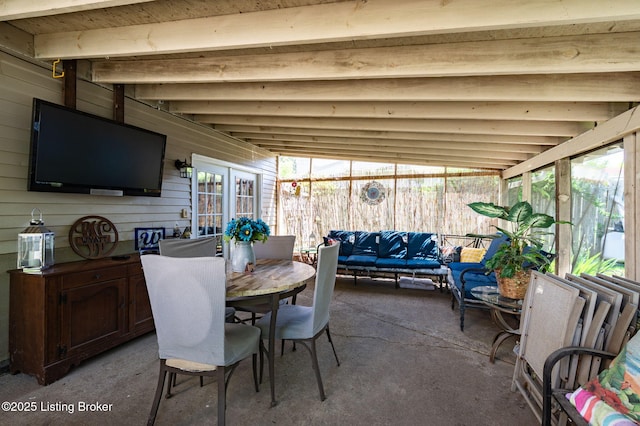 5202 Baywood Dr, Louisville, KY 40241 - sunroom / solarium with an outdoor living space, outdoor dining space, and french doors