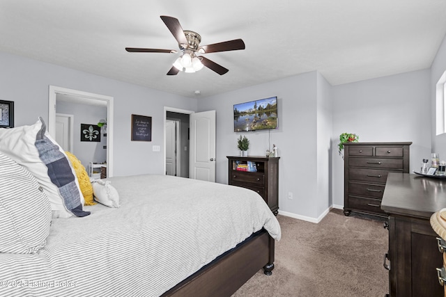 1130 Cherry Hollow Rd, La Grange, KY 40031 - bedroom with carpet, baseboards, and a ceiling fan