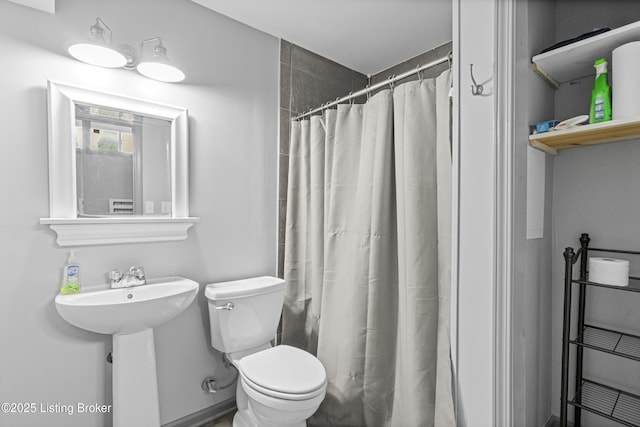 1130 Cherry Hollow Rd, La Grange, KY 40031 - full bath with toilet, a sink, and curtained shower