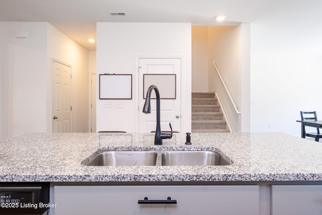 5806 Kellie Woods Dr, Louisville, KY 40258 - kitchen featuring light stone counters, recessed lighting, and dishwasher