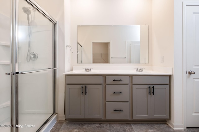 5806 Kellie Woods Dr, Louisville, KY 40258 - full bath with a stall shower and double vanity