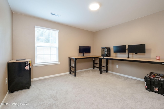 5806 Kellie Woods Dr, Louisville, KY 40258 - home office featuring carpet flooring and baseboards