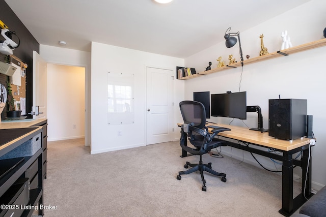 5806 Kellie Woods Dr, Louisville, KY 40258 - office area with light carpet and baseboards