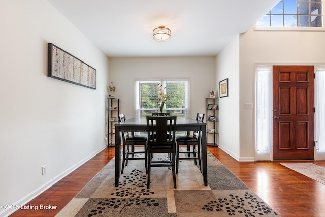 13512 Springs Station Rd, Louisville, KY 40245 - dining room with dark wood-type flooring and baseboards
