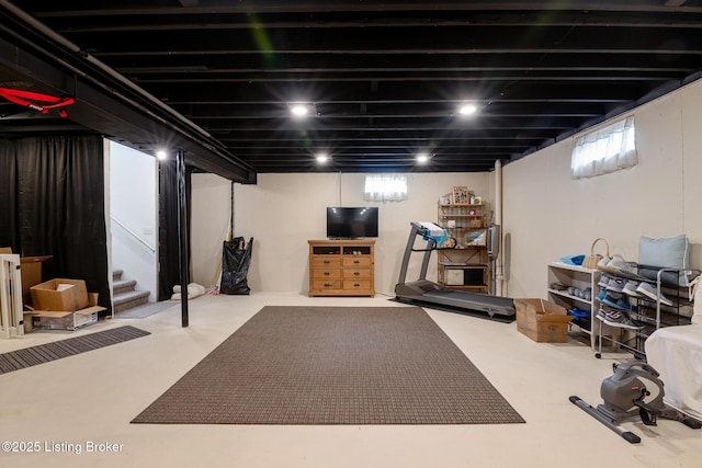 13512 Springs Station Rd, Louisville, KY 40245 - below grade area with stairway
