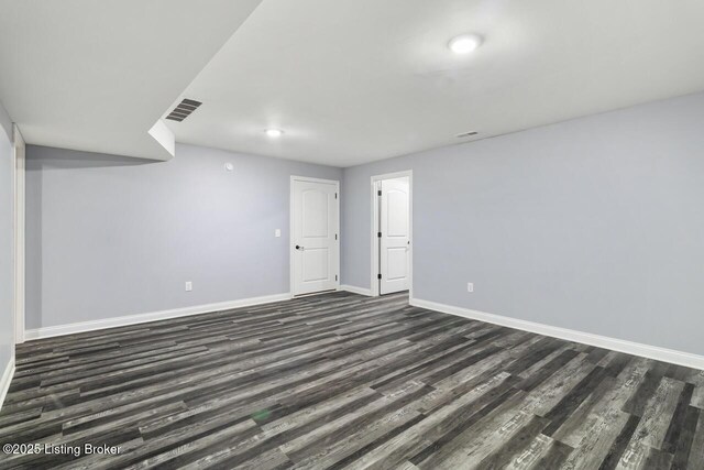 760 Leafdale Rd, Hodgenville, KY 42748 - finished below grade area with baseboards, dark wood-type flooring, and recessed lighting