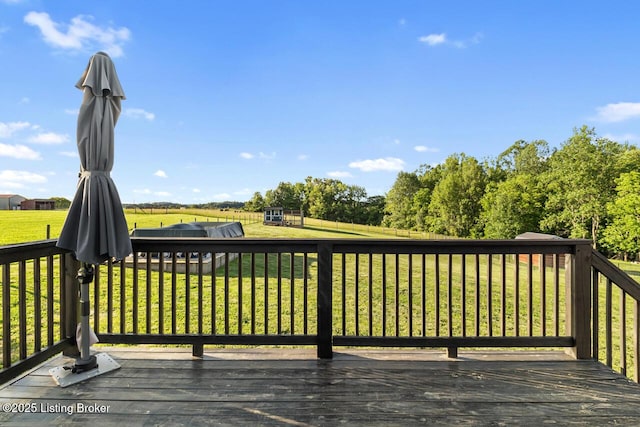 760 Leafdale Rd, Hodgenville, KY 42748 - deck with a yard
