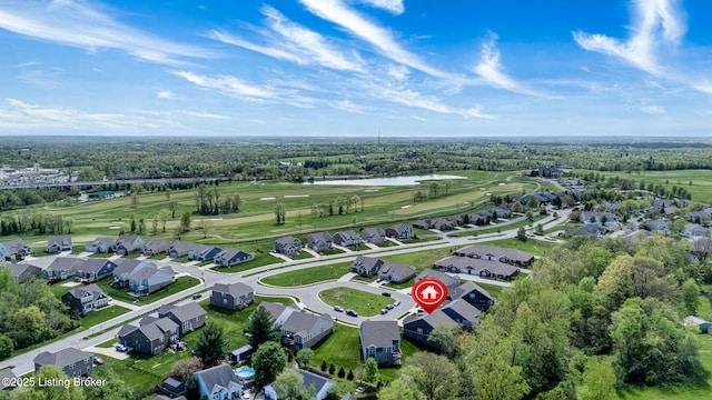 816 Snead Ct, Simpsonville, KY 40067 - aerial view of residential area featuring a golf club and a nearby body of water