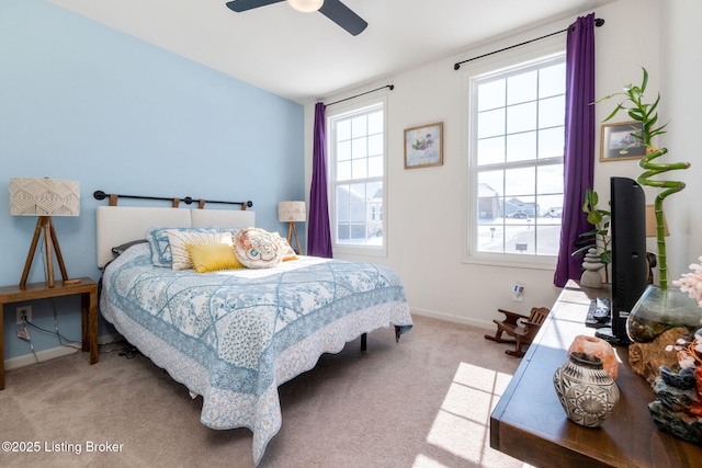 816 Snead Ct, Simpsonville, KY 40067 - carpeted bedroom with baseboards and a ceiling fan