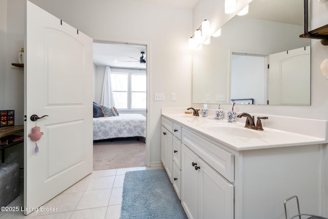 816 Snead Ct, Simpsonville, KY 40067 - ensuite bathroom featuring double vanity and tile patterned floors