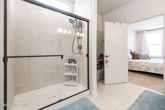 816 Snead Ct, Simpsonville, KY 40067 - full bathroom with ensuite bath, a shower stall, and tile patterned flooring