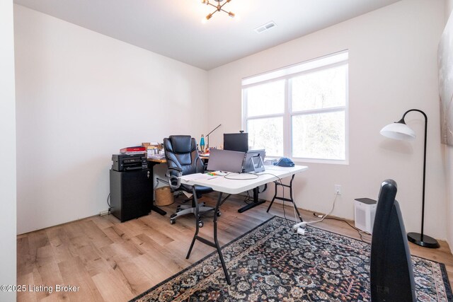 816 Snead Ct, Simpsonville, KY 40067 - home office with wood finished floors