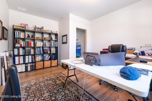 816 Snead Ct, Simpsonville, KY 40067 - home office with wood finished floors
