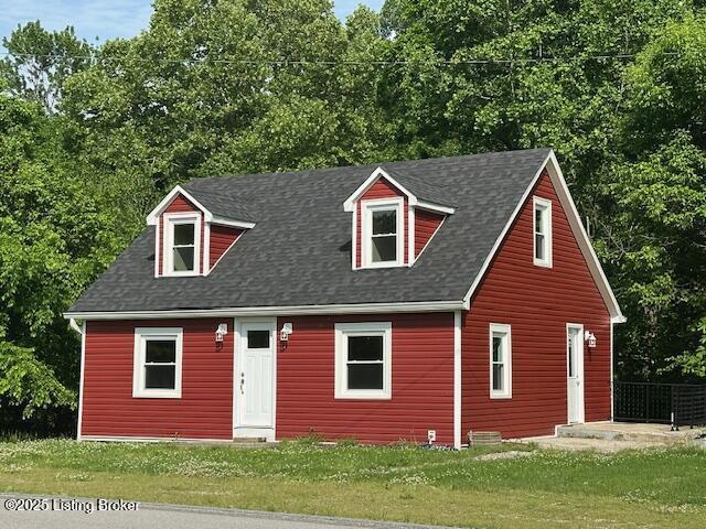4515 Wolf Creek Rd, Battletown, KY 40104 - cape cod-style house featuring roof with shingles