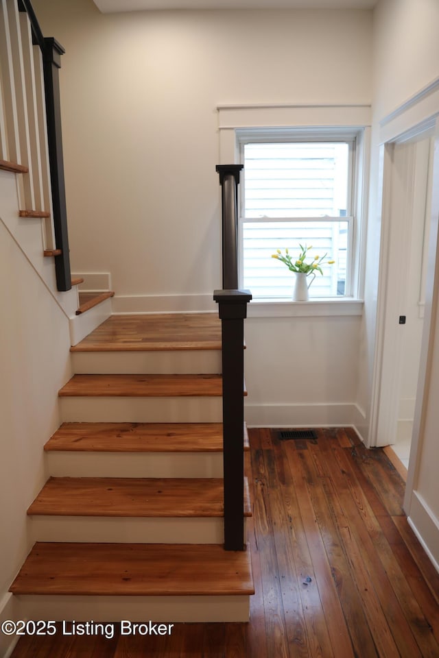 456 E Brandeis Ave, Louisville, KY 40217 - stairs featuring wood-type flooring and baseboards