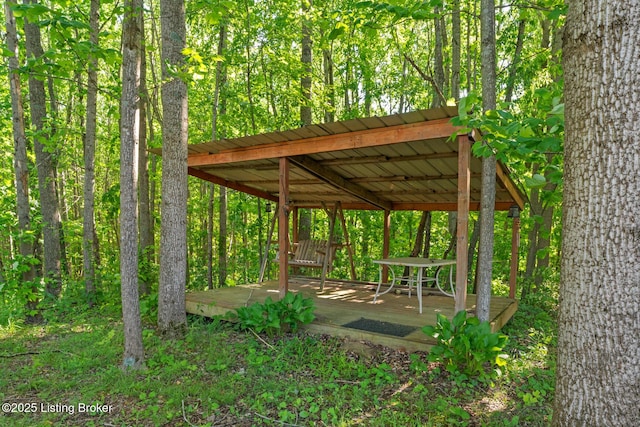 1210 Christian Church Rd, Brandenburg, KY 40108 - view of home's community with a deck and a view of trees