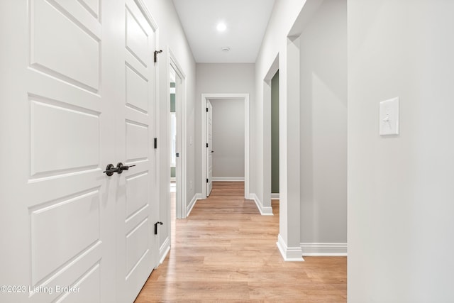 801 Artisan Pkwy, La Grange, KY 40031 - hall with baseboards, light wood finished floors, and recessed lighting