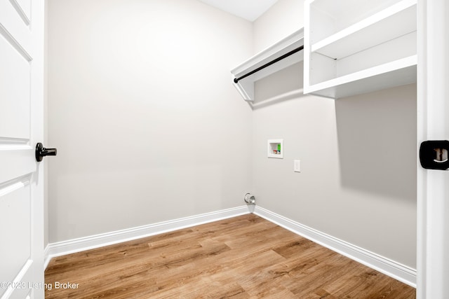 801 Artisan Pkwy, La Grange, KY 40031 - laundry room with hookup for a washing machine, light wood-style flooring, and baseboards