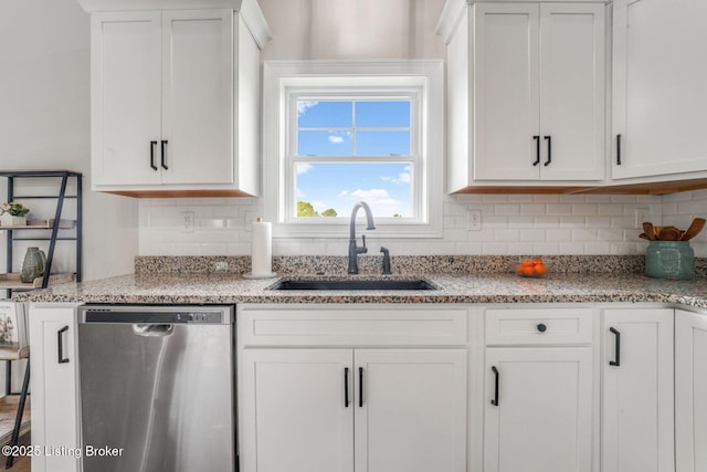 458 Christman Ln, Shepherdsville, KY 40165 - kitchen with stainless steel dishwasher, a sink, and white cabinets