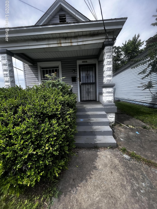 2515 Howard St, Louisville, KY 40211 - view of exterior entry with covered porch