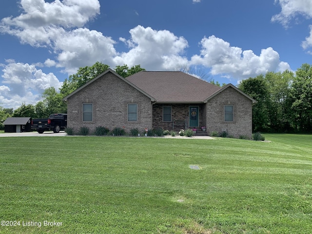 107 Clymene Rd, Cecilia, KY 42724 - single story home with brick siding and a front lawn