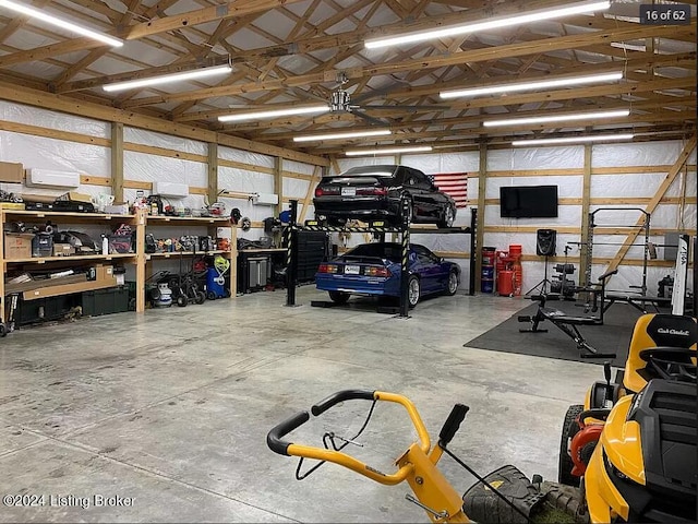 107 Clymene Rd, Cecilia, KY 42724 - garage with a workshop area