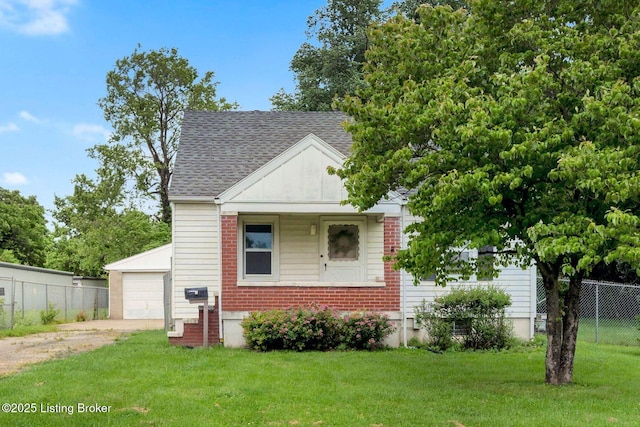 4309 Cavelle Ave, Louisville, KY 40213 - bungalow-style home with concrete driveway, a garage, brick siding, and a shingled roof