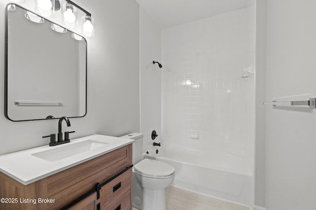 5106 Telford Ln, Louisville, KY 40241 - bathroom with toilet, vanity, and bathing tub / shower combination
