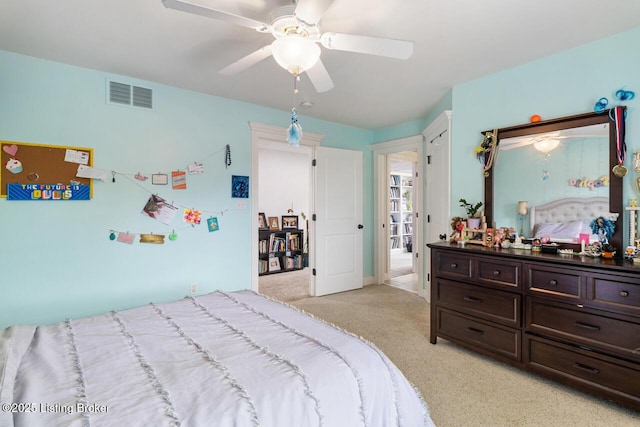 13318 Stepping Stone Way, Louisville, KY 40299 - bedroom featuring light colored carpet and a ceiling fan
