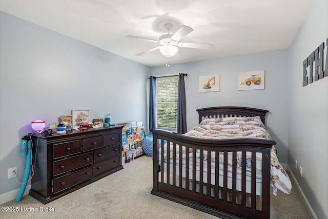 13318 Stepping Stone Way, Louisville, KY 40299 - bedroom with carpet floors, baseboards, and a ceiling fan
