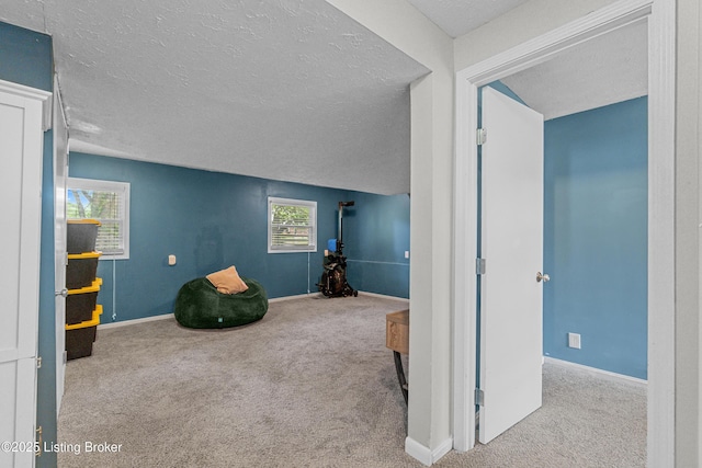 3802 Breckenridge Ln, Louisville, KY 40218 - sitting room featuring carpet flooring, a textured ceiling, and baseboards