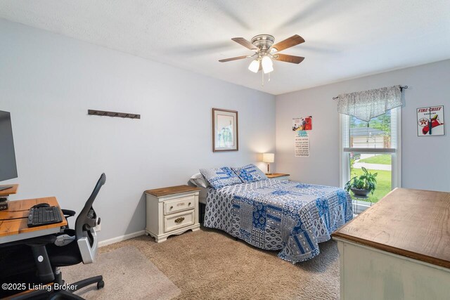 12115 Alpine Way, Goshen, KY 40026 - carpeted bedroom with a desk and ceiling fan