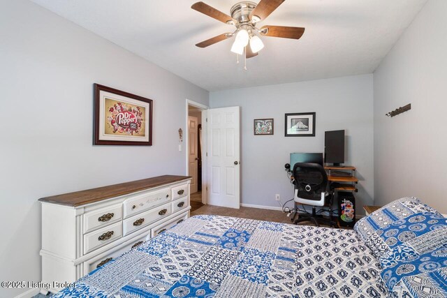 12115 Alpine Way, Goshen, KY 40026 - carpeted bedroom featuring ceiling fan and baseboards