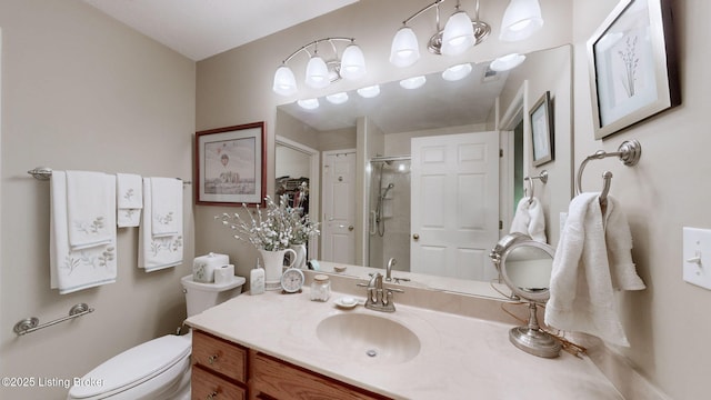 10409 Pine Glen Cir, Louisville, KY 40291 - bathroom with a shower stall, vanity, and toilet