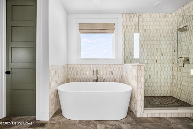 4907 Sycamore Ridge Ln, La Grange, KY 40031 - bathroom with a stall shower and a soaking tub