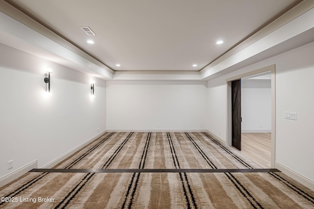 4907 Sycamore Ridge Ln, La Grange, KY 40031 - empty room featuring baseboards, recessed lighting, and a raised ceiling