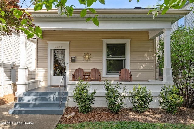 2023 Alta Ave, Louisville, KY 40205 - doorway to property featuring a porch