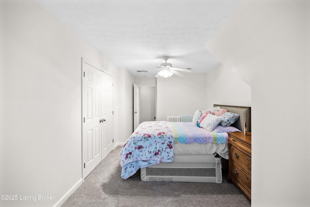 10119 Vista Springs Way, Louisville, KY 40291 - carpeted bedroom with baseboards, ceiling fan, and a closet